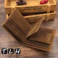 (Wholesale)(Genuine Leather) Bag, Nubuck Leather, TLH-206 Short, Brown, Mens Wallet, Bag. 100% Genuine Cow Guaranteed. Delivery within 1 day. Thai Leather Hub. 
