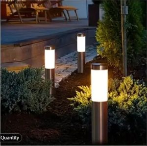 LED Solar Stainless Steel Garden Lighting Solar Garden Lights Driveway Lawn Light Outdoor Landscape Light IP65 Waterproof LED Outdoor Solar LED Light 56.5*8 CM