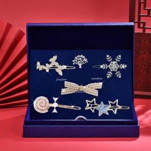 SHIYITH เครื่องประดับผมทันสมัยชุดหนีบผมชุดของขวัญสำหรับผู้หญิงของขวัญวันเกิดของขวัญเทศกาลของขวัญสำหรับแฟนสาว