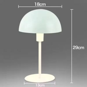 Mushroom Table Lamp Nordic Modern LED E14 Bulb Wrought Iron Livingroom Bedroom Reading Desk Light
