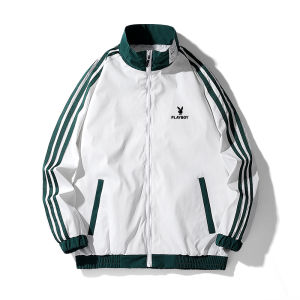 PLAYBOY Striped casual jacket sports and casual slim fit top for men