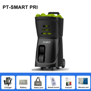 PT Smart Tennis Ball Machine | App Controlled Automatic Launcher with Custom Drills | Pro Training Equipment