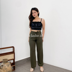 Gaby Celana Panjang Santai Rib OOTD by Clashe