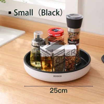 LODER ECOCO Rotating Spice Rack Spice Organizer Lazy Susan Seasoning Rack Kitchen Organizer Turntable