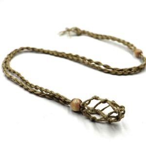 LINSBAYWU Braided Necklace Cord DIY Hand-woven Crystal Necklace Holder Empty Stone Holder Wax Rope Braided Necklace Cord Bracelet