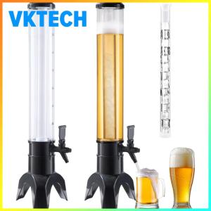 Premium 3L Beer Dispenser with Spigot and LED Ice Tube for Bar Home and Event Venues Durable Stainless Steel Construction