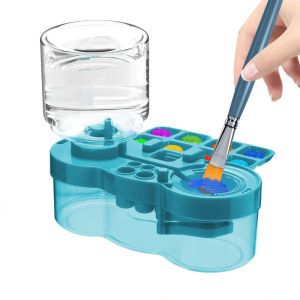 Paint Brush Cleaner With Drain Button Automatic Water Circulation Paint Brush Cleaning Machine Cleaning Bucket Art Tools