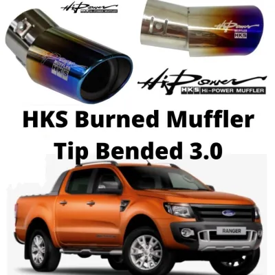HKS Muffler Burnt Tip Double Wall Burn Tip Muffler SUV and Pick Up 3.0