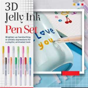 PEN 3D gel pen warna warni kutek warna pen kaca pen dekor cat dekor pen lucu cat warna 12pc LK