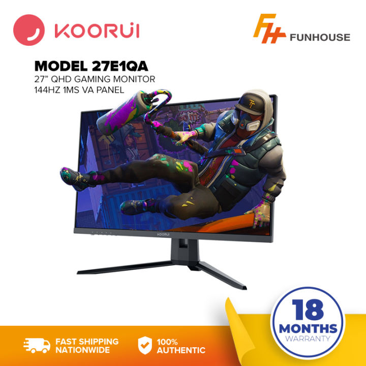 KOORUI 27E1QA 27Inch QHD Gaming Monitor 144 Hz, VA, 1ms, DCI-P3 90% ...