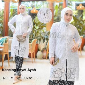 Kebaya tunik bahan Brokat kancing payet terbaru