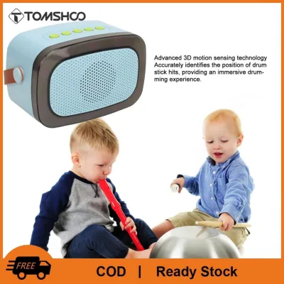 TOMSHOO Trống khí điện tử Nhận dạng chính xác và sống động Trống cảm giác cơ thể điện tử có bàn đạp chân cho gia đình