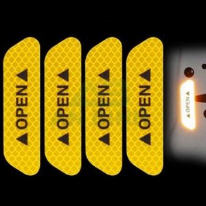 1. Bộ 4 Miếng Dán Phản Quang OPEN Cảnh Báo An Toàn Xe Ô Tô Vuadienmay