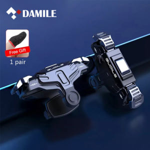 [Matel Nâng Cấp] DAMILE Cần Điều Khiển Kích Hoạt Chơi Game Di Động Cho Tay Cầm Chơi Game PUBG Mobile Nút Bắn Bộ Điều Khiển Trò Chơi Di Động Vật Lý L1R1 Nút Nhắm Tay Cầm Chơi Game PUBG Fortnite Rules Of Survival GT02