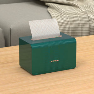 EWECO Italian Stripes Table Tissue Box Wall Mounted Tissue Holder Home Living Room Dining Room Plastik Tisu Box 桌面抽纸纸巾盒