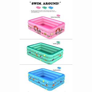 Childrens inflatable swimming pool (210x135x55cm) (180x130x55cm) (150x110x50cm) 3 sizes to choose from childrens inflatable pool large rectangular pool childrens pool floating pool play pool family pool outdoor pool free blower