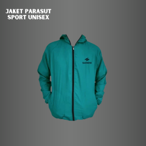 Jaket Parasut Running Windruner Bahan Parasut Despo Anti Air Waterproof Wanita Pria Sport
