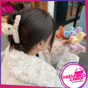 Jedai Rambut Bulu Korea / Jepit Rambut / Jepit Rambut Bulu Wanita Gaya Korea Aksesoris Rambut Pilih Warna