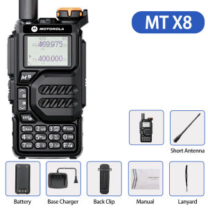【หูฟังฟรี】MT X8 วิทยุสื่อสารดำ Two-Way Radio 10W AM/FM 200ช่อง 8800mAh ระยะสื่อสาร 1-10KM