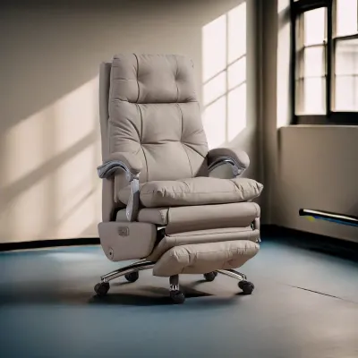 Electric Leather Office Computer ChairComfortable Sedentary Massage Electric Boss ChairOffice study recliner for home use
