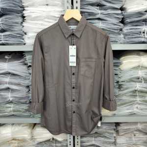 kemeja polos pria kemeja polos panjang pria kemeja polos lengan panjang navy blue