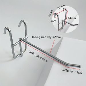 Móc lưới kệ siêu thị móc cài lưới sơn tĩnh điện