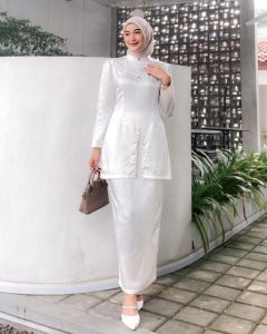 (ADA JUMBO)Free Hijab Oneset FAYRA Baju Kurung Melayu Dress Wanita BajuKondangan Kekinian Full Payet 2024