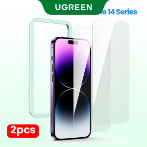 UGREEN 2PCS Borderless Full Screen HD Tempered Film with Film Applicator Compatible with Apple for iPhone 14 / iPhone14 Pro / iPhone 14 Pro Max/iPhone 13 / iPhone13 Pro / iPhone 13 Pro Max