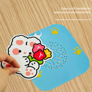 Floor Drain Practicality Silicone Mat Floor Drain Cover Easy and Quick Installation Two-in-one