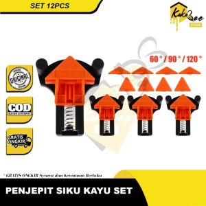 IKURA TOOLS Angle Clamp Set Alat Penjepit Sudut Kayu Angle Clamp Set 5mm - 22mm Klem Sudut Sisi Figura Corner Clamps Corner Clamp Klem Sudut Siku Penjepit Frame Kayu Kaca Klip Penjepit Sudut Klem 5mm-22mm Woodworking Alat Jepit Sudut Kayu Set 12pcs