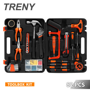 TRENY 100pcs DIY Tool Box Set Multipurpose Spanner Wrench Ratchet Repair Automotive Home Repairing Hand Tools Kit