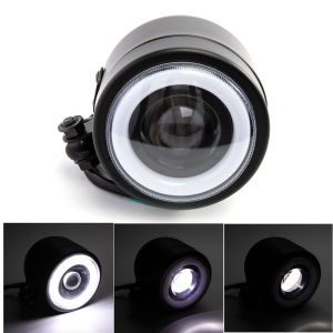 ไฟหน้าไฟตัดหมอกขับมอเตอร์ไซค์ชุบโครเมียม/โลหะสีดำ LED ย้อนยุคสำหรับฮาร์เลย์คาเฟ่นักแข่งรถชอปเปอร์บ็อบเบอร์