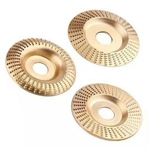 SPORTS XU 1/3Pcs Carbon Steel Wood Grinding Wheel Abrasive Tool Shaping Carving Sanding Wood Polishing Wheel Durable Rotary Angle Grinder Disc