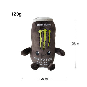 New Simulation White Energy Drink Can Shaped Plush Toy Zero Sugar Theme Soft Stuffed Doll Desktop Ornament Holiday Gift For Fans