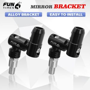 Pair All-around Side Mirror Classic Chrome Stem Design Fully Adjustable 360° Rotation Universal