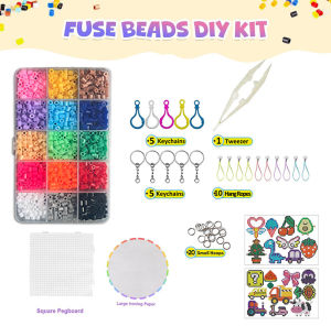5 Mm DIY Perler Fuse Beads Kit Kerajinan Manik Set Pendidikan Kreatif Mainan DIY dengan Besi dan Aksesoris Hadiah