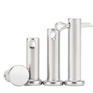 M3 M4 M5 304 Stainless Steel with Hole Pin Shaft Cotter Pin Set Flat Head Cylindrical Pin Plug Pin Positioning Pin