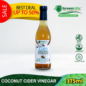 Organic Coconut Cider Vinegar 375ml for Keto and Low Carb Diet (Apple Cider Vinegar Alternative)