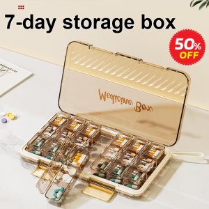 Pill Boxes With Lids Transparent MultiCompartment Pill Boxes Portable Medicine Organizer