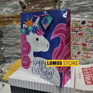 Paper bag ulang tahun motif Unicorn