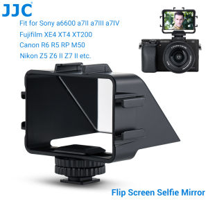 JJC Camera Mirror Flip Screen Selfie Mirror for Sony a6600 a7II a7III a7IV Fujifilm XE4 XT4 XT200 XT2 XT3 XT2 XT20 XT30 Nikon Z5 Z6 Z7 Z6 II Z7 II Canon R6 R5 RP M50 Camera