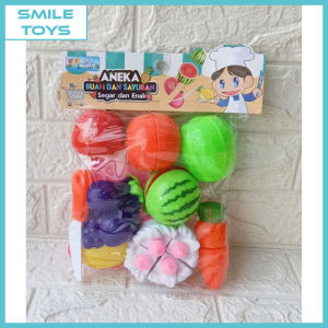 Smile - Mainan Anak Masak Masakan Buah Sayur dan Kue Tart Potong MF 20