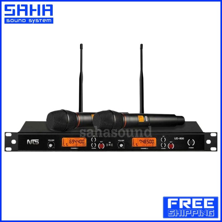 ส่งฟรี NTS UHF UD-600 ไมโครโฟนไร้สาย - ไมค์ลอย ถือคู่ (ย้ายคลื่น