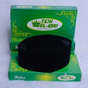 SONGKOK HITAM PREMIUM HALUS TEBAL PECI KOPIAH HITAM POLOS PREMIUM TAJH EL ABID