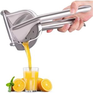 MICACOH Hand Press Hand Lemon Squeezer Stainless Steel Labor Saving Orange Juice Extractor Easy to Clean Max Extraction Manual Juicer Home Kitchen