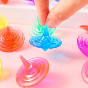 PUZHE อินเตอร์แอคทีฟ ไจโรอะคริลิก สีสันสดใส การศึกษาเพื่อการศึกษา เครื่องมือวัดการหมุนวน มินิมินิ ความปลอดภัยและความปลอดภัย ลูกข่างหมุน ของขวัญสำหรับเด็ก