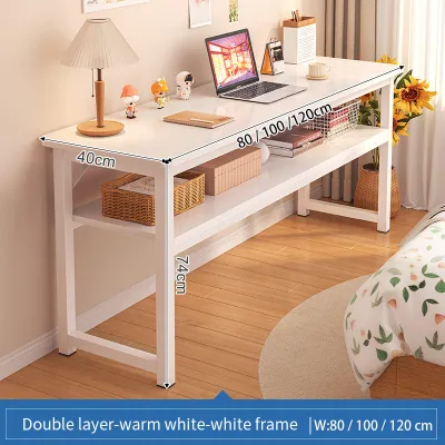Computer Table For Desktop Study Table Computer Table With Cabinet 120/100/80CM Household Bedroom Living Room Home Desk Table