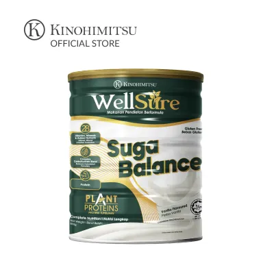 Kinohimitsu WellSure SugaBalance 850g | Advanced Plant Proteins Complete Nutrition for Adults