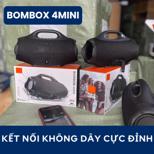LOA BLUETOOTH BOOMBOX 4 MINI – SIÊU BASS TO ÂM THANH SỐNG ĐỘNG NHỎ GỌN TIỆN LỢI - BẢO HÀNH LỖI 1 ĐỔI 1