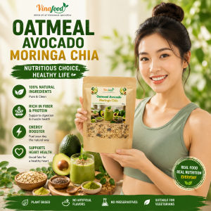 VINAFOOD OATMEAL AVOCADO MORINGA CHIA | High Fiber Slimming Meal Replacement | Healthy Weight Loss